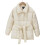 Casaco puffer feminino de inverno, comprimento médio e com cinto. 1