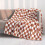 Checkered flannel blanket black white brown 50x60 in 1