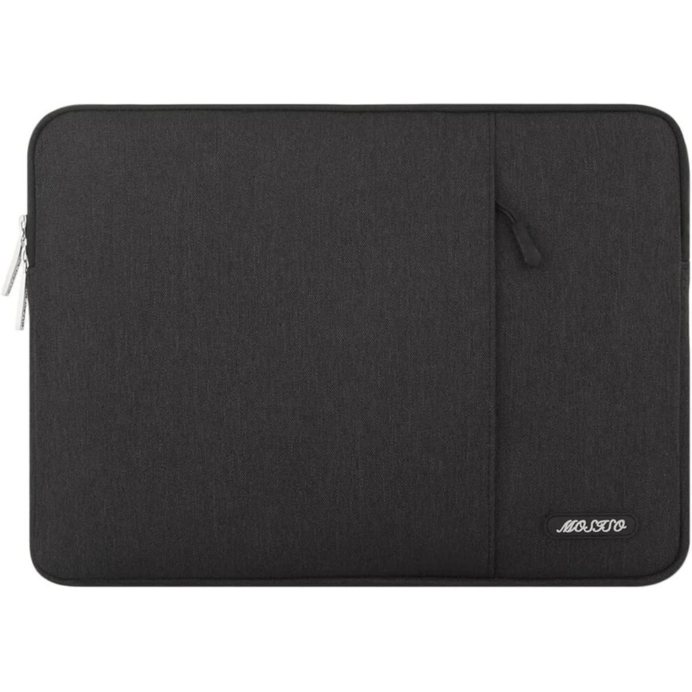 13.3" Laptop Sleeve Compatible With Macbook Air/Pro 13/14, Hp, Dell, Asus, Lenovo Â Polyester Vertical Case With Pocket Black 9130661848015
