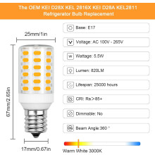 Refrigerator Bulb Warm White 3000K 3W Pack of 2
