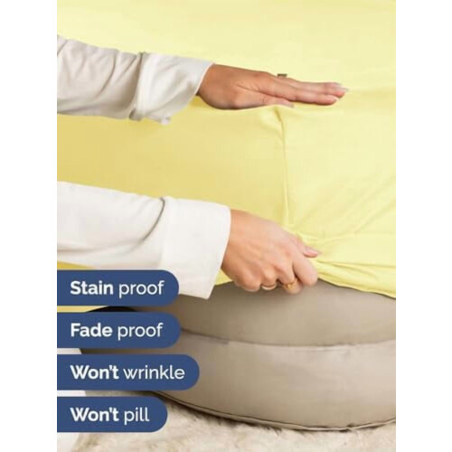 Lençol de elástico branco tamanho King com bolso profundo de 45 a 60 cm (18 a 24 polegadas) 2