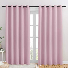Room Darkening Draperies for Girls' Room & Nursery – Thermal Insulated, Grommet Top Blackout Curtains (Lavender Pink, 70x84", 1 Pair)