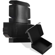 6x6x2 Black Small Shipping Boxes, 30 Packs Corrugated Cardboard Mailer Boxes for Packaging Small Business Mailing Gifts Wrap Boxes with Lids