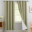 Sage Green Blackout Curtains 52x84 in, Polyester, 2 Panels 1