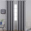 Blackout Curtains 52"W x 84"L Grey, 2 Panels, Polyester 1