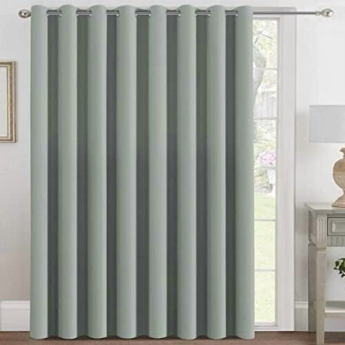 Blackout Patio Curtain Panel 100x108 in Light Sage