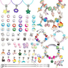 Kit brățări DIY cu talismane pentru fete 8-12 ani, 198 de piese
