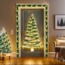 13ft Pre-Lit Pine Garland with 40 Warm White LED Lights