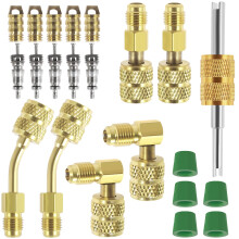 Zestaw adapterów R410 Zestaw metalowej mini pompy próżniowej typu split Wytrzymały łącznik konwertera R410 Wytrzymały 1/4SAE do