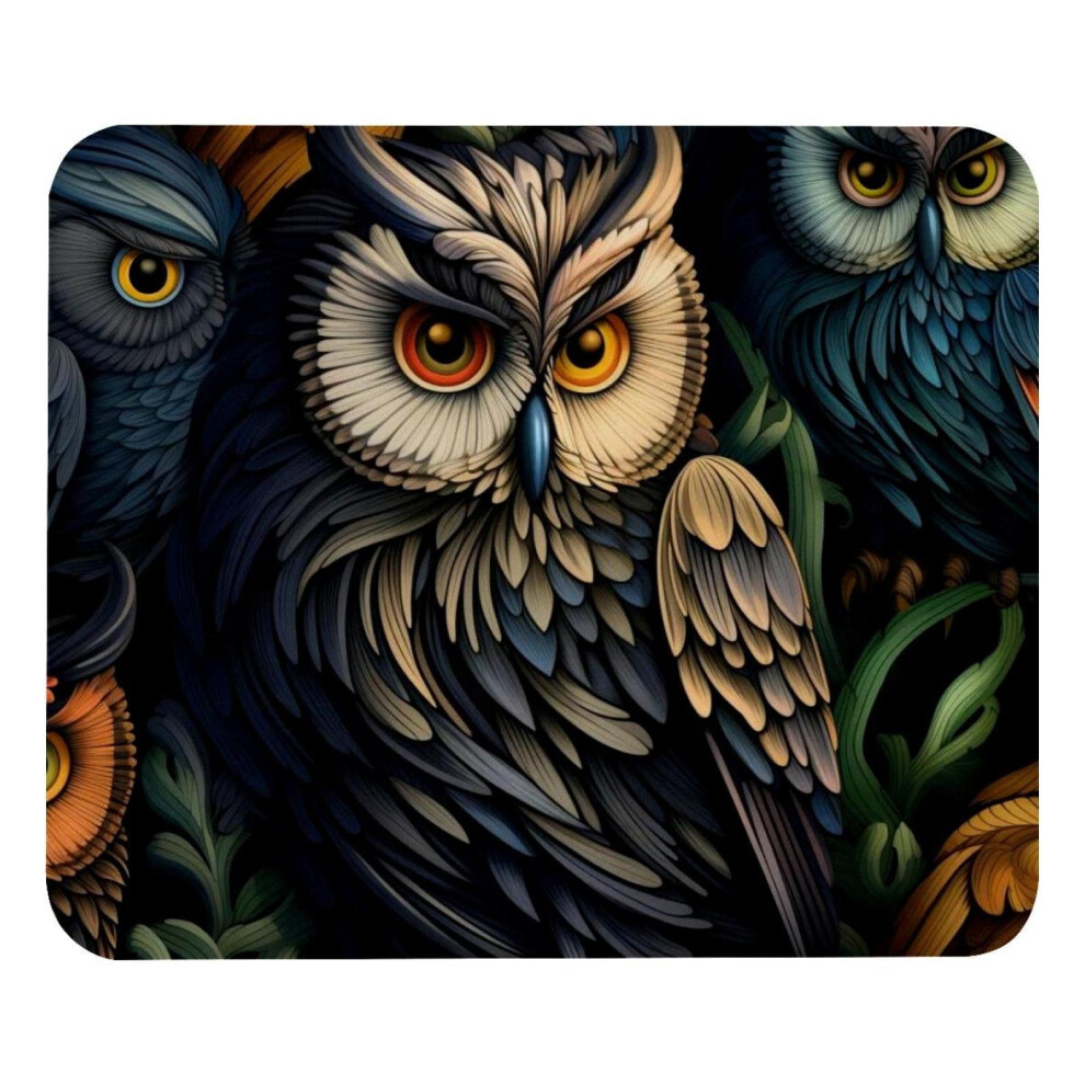 Owl Mouse Pad Smooth Surface Wireless Compatible 9402001730626