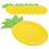 Pineapple-Shaped Paper Plates 8 pcs 9.8 x 5.7 in 1