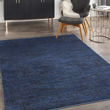 Midnight Blue 5'x7' Indoor/Outdoor Area Rug – Easy Clean, Non-Shedding, for Living Room, Bedroom, Patio & Deck