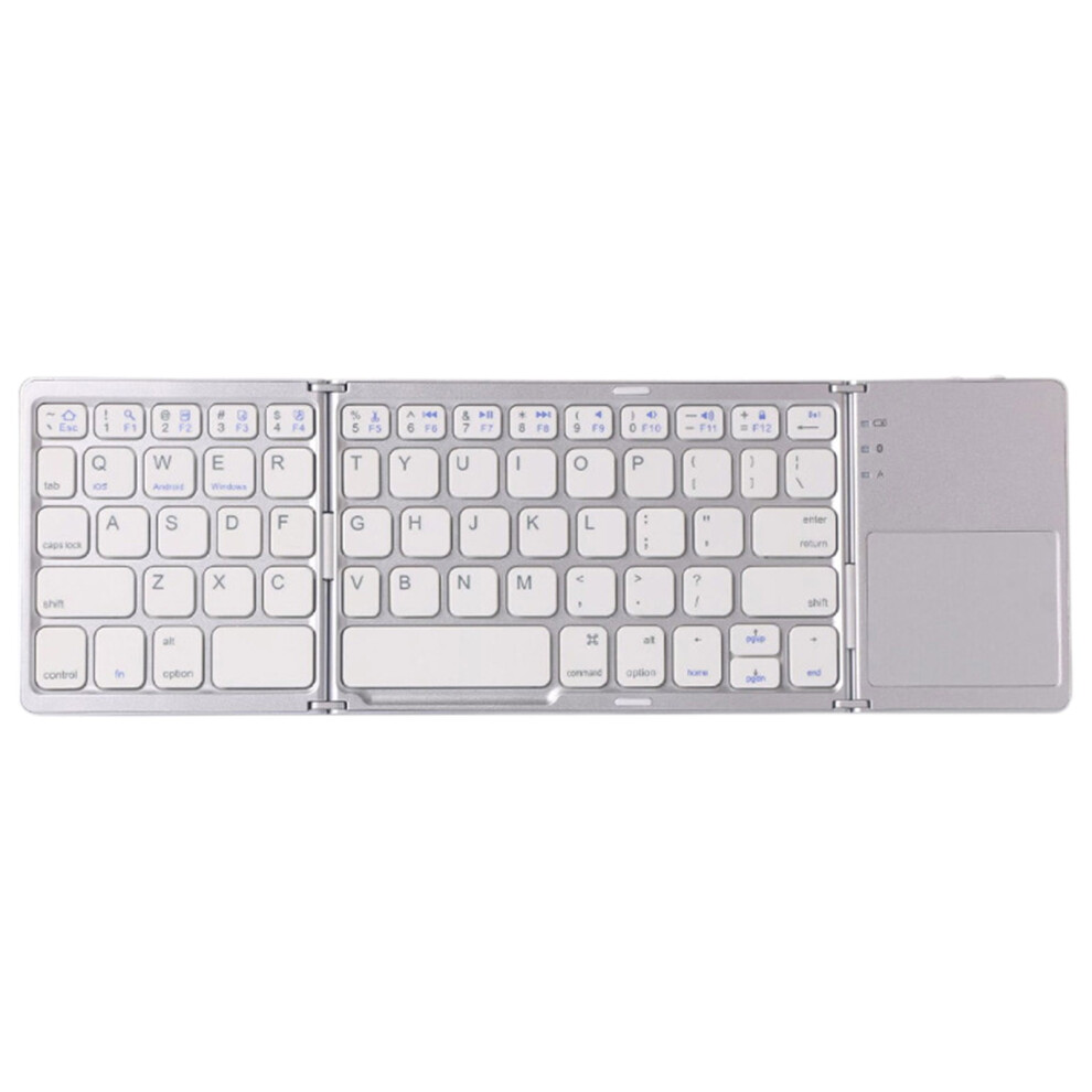 Tri-Folding Bluetooth Keyboard With Touchpad, Rechargeable & Portable For Laptop, Tablet, Pc, Smartphone Â Compatible With Ios/Android/Windows 9405492901490