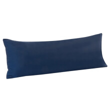 Kussensloop van geborsteld microvezel, 20x54 inch - Kussensloop met envelopsluiting, marineblauw