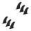 6Pièces Clips Centre Nylon Noires Pour De Surf 3