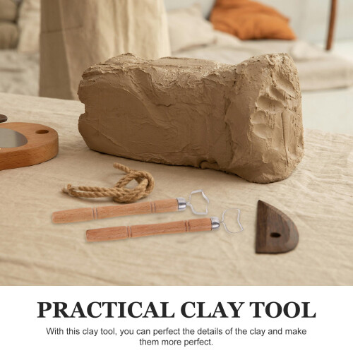Pottery Handle Making Tool Wood Metal 5Pcs 4.7In 2
