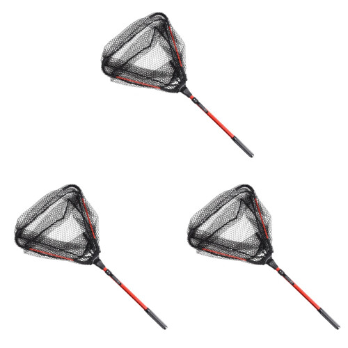 3Pcs Multi-Color Foldable Fishing Net with Extendable Aluminum Handle 1