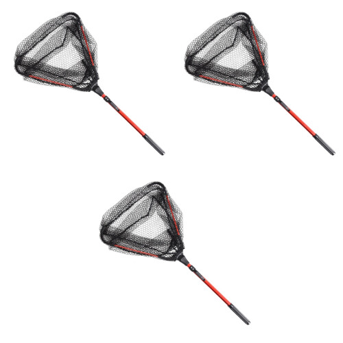 3Pcs Multi-Color Foldable Fishing Net with Extendable Aluminum Handle 2