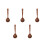 5Pcs Large Wood Soup Ladle Long Handle with Hook Non-Stick Kitchen 4