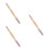 3Pcs PP Material Cuticle Pusher Nail Buffer Pen Dual-End for Nail Care 8