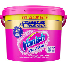 Vanish OxiAction Fabric Stain Remover Powder 2.4kg Bucket – Powerful Stain Removal, Pack of 1