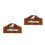 2Pièces Porte Ouvrir Fermer Bois Motif Marron 5