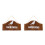 2Pièces Porte Ouvrir Fermer Bois Motif Marron 6