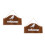 2Pièces Porte Ouvrir Fermer Bois Motif Marron 8
