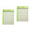 2Pcs Green PVC Ukulele Chord Chart Poster Durable Music Learning Decor 6