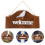2Pièces Porte Ouvrir Fermer Bois Motif Marron 11