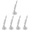 5Sets Realistisch Koperen Mini Muziekinstrument Model 5