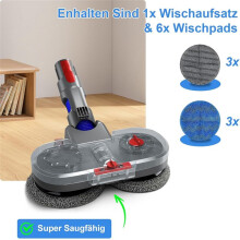 Mop Attachment for  V7/V8/V10/V11/V15 Vacuum Cleaner, Electric Floor Mop with Removable Water Tank