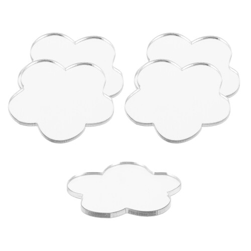 25Pcs Silver Acrylic Portable Vanity Mirrors Stick-on for Phone Use 1