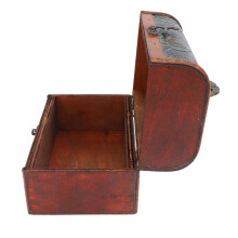 Vintage Holz-Schmuckkästchen Retro Schmucksammler mit Griff, Smaragdgrün