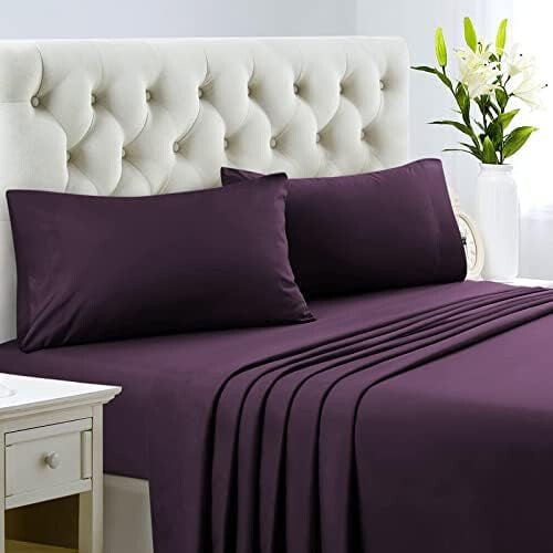 Ensemble de draps en microfibre pour lit double (6 pièces) 1