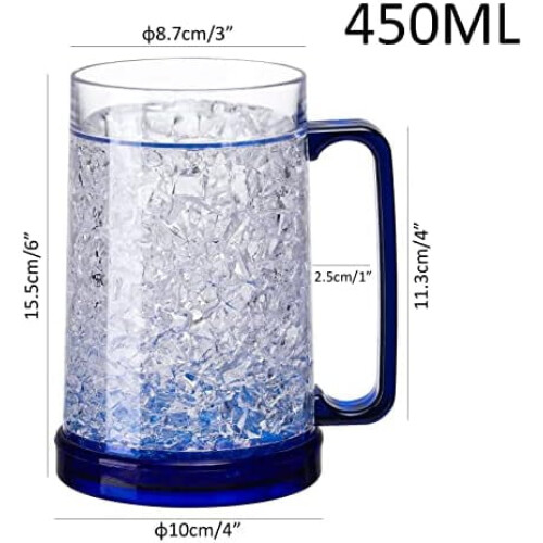 Διπλά Τοιχώματα Διαφανείς Κούπες Πάγου 16oz Σετ 4 Τεμαχίων 1