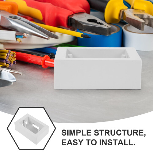 White Plastic Exposed Junction Box 12.6 x 8.36 x 4.5 cm 2
