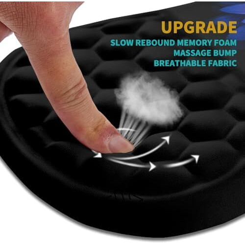 Ergonomisk musemåtte med memory foam og håndledsstøtte 1