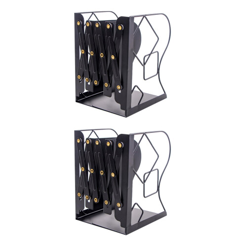 2Pièces Range-Livres Métal Ajustable Pour Et Maison 2