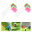 40Pcs Assorted Markers PVC Flags with Steel Wire for Yard 11