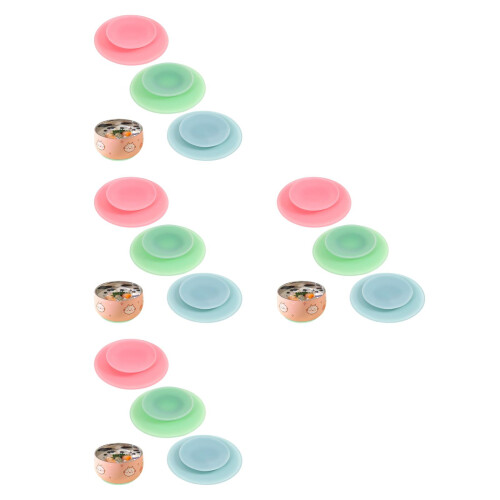 12Pièces Silicone Assortie Pour Assiette Réutilisable 2