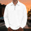 Shirts for Men Corduroy Long Sleeve Solid Collared Tops Zipper Pullover Textured Sweatshirt 2