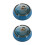 2Pcs Elegant Dark Blue Ceramic Ashtrays with Nonslip Base for Desk Use 4