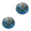 2Pcs Elegant Dark Blue Ceramic Ashtrays with Nonslip Base for Desk Use 5