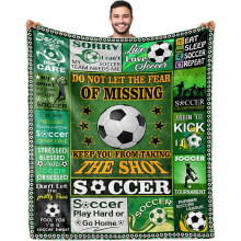 Cadeaux de football, Couverture de football, Cadeaux de football pour garçons, Cadeaux pour les passionnés de football, Couverture en forme de
