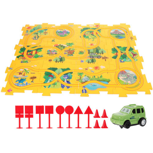 2Ensembles Puzzle Circuit Voitures Plastique Stimulation Enfant 1