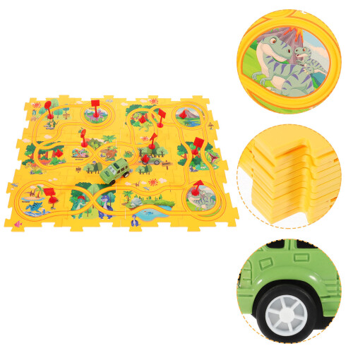 2Ensembles Puzzle Circuit Voitures Plastique Stimulation Enfant 2