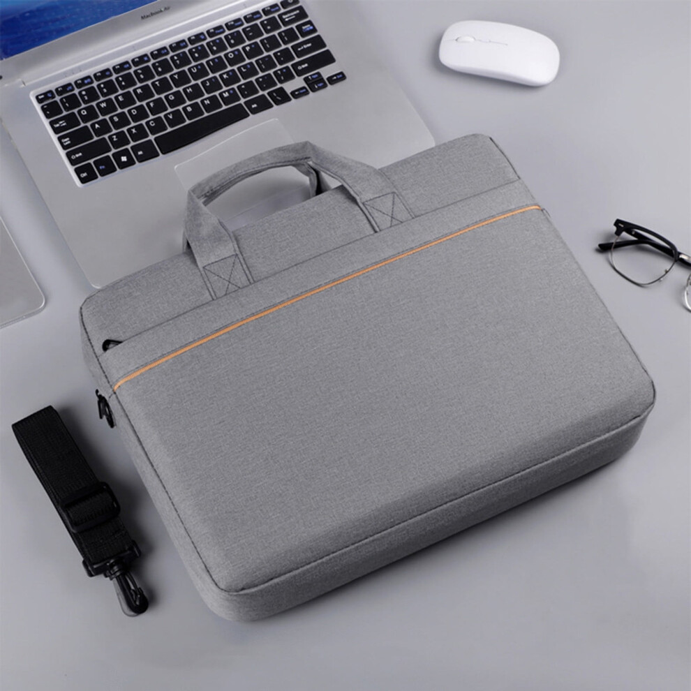 Laptop Carrying Case For 14 Inch Laptops & Tablets Double Compartment Shockproof Adjustable Strap Durable & Stylish Business Travel School Bag Light 9152228354258