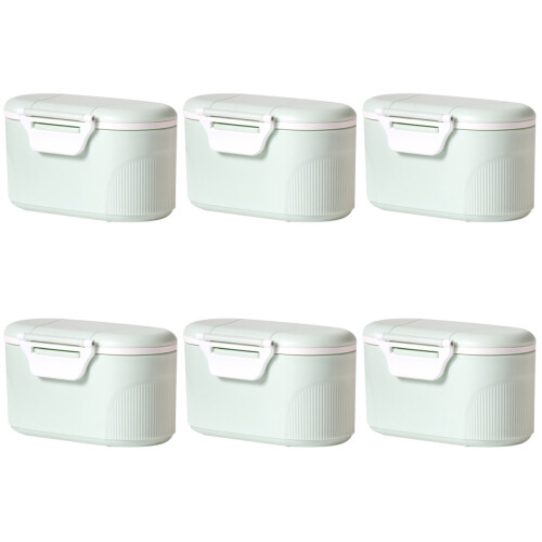 6Pcs Baby Formula Dispenser Green Leakproof Portable Storage Container 2