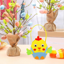 Sac fourre-tout en feutrine à faire soi-même pour Pâques, sac réutilisable pour œufs de Pâques et bonbons pour enfants, cadeau multicolore pour